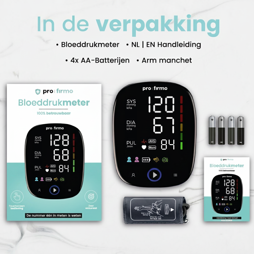 wat zit er in de verpakking, Pro Firmo Bloeddrukmeter